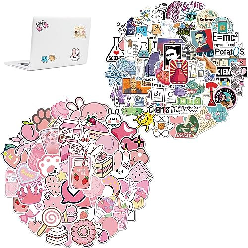 100 StüCk Aufkleber, Sticker Aesthetic, Wasserdicht Scrapbook Stickers, Sticker Vintage, Kawaii Sticker, für Helme, Skateboards, Computer, Tassen, Fahrräder, Laptop Sticker