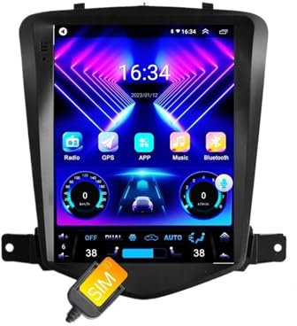SAFWEL Reproductor Android for Coche Compatible con Chevrolet Cruze J300 2008-2012 2din Radio Multimedia vídeo GPS CarPlay Auto 2 DIN for Estilo Tesla (Size : 9 Inch 1G 16G)