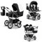 Zwillingskinderwagen 3 in 1 City Twin inkl. Autositze - 15 Teile - in 19 Farben