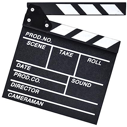 HOMSFOU 2 Pcs Board S Film Movie Slateboard Action Clapboard Movie Props Tv Film Vintage Tv Televisions Action Clapper Film Clapperboard Movie Clap Utv Wooden Groceries