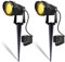 BOSITE Spot LED Extérieur avec Piquet,2PCS 6W Eclairage Extérieur Led Jardin, 3000K 500LM IP66 Étanche Lampe de Jardin pour Chemin Plante Arbustes