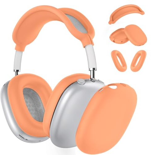 Silikon-Schutzhülle für AirPods Max Kopfhörer, Ohrpolster, Ohrmuschel-Abdeckung, Kopfband-Abdeckung für AirPods Max 2/1 (2026/2024/2020) (USB-C/Lightning), Silikon-Zubehör für Apple AirPod Max 2
