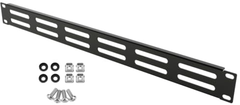 Stalflex Server Rack Patchpanel Lüftungspaneel 19 Zoll 1U - Hergestellt aus Stahl - Serverschrank Zubehör - Belüftung Patch Panel mit aufgesetztem kabelführung
