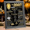 Benjia 2007 Poster Framed UK, 8x10 inch Happy 18th Birthday Party Decor Supplies Home Decoration (SILVER Black Gold)