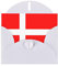Dänemark-Flagge, Perlpapier, Urlaubs-Grußkarte (horizontal), Geburtstagskarte, blanko, Grußkarte