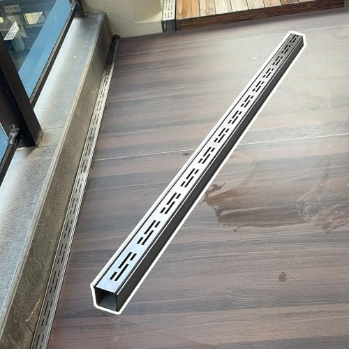 EXCLURA EntwäSserungsrinne Edelstahl-Rinnenabläufe für Gepflasterte Terrassen, Grabenentwässerungssystem Reduziert Stehendes Wasser, Robuste Sickerleitung, Hofentwässerung(5x3cm(2 x 1