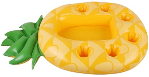 Soporte de Bebidas inflables, Bebidas flotantes para la Piscina, portavasos inflables de piña, Bandeja de Piscina Flotante con portavasos, Soporte de Bebidas flotantes para la Piscina, Bandeja Flot