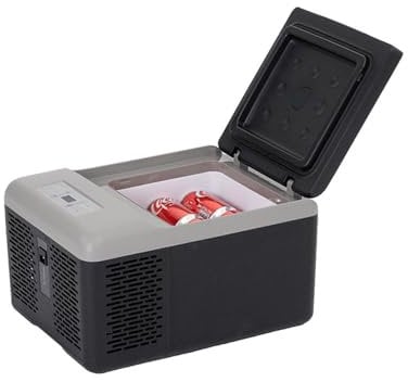Alpicool C9PT 9L Compressor Car Fridge Freezer, DC 12v Camping Refrigerator, Portable Mini Cool Box for TruckCampervanRVBoat, -20℃ to 20℃(Black)