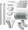 Dachrinnen Komplettset verzinkt farbig | 8tlg. 250mm | 7tlg. 280mm | 6tlg. 333mm (Verzinkt ohne Farbe, 6 Meter 7tlg. 280mm)