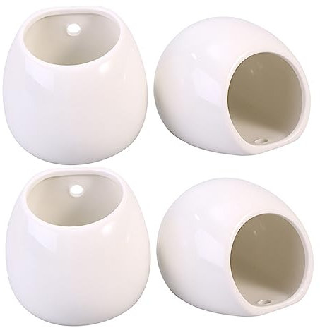 CIMAXIC 4piezas Macetero Colgante De Pared Maceta Decorativa para Plantas Suculentas Contenedor De Flores Montado Pared para Decoración De Interiores Y Exteriores