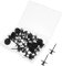 HOMSFOU 1 Jeu Crochet Clou Punaises Épingles Murales Pour Accrocher Alliage De Zinc Black 30 Pièces