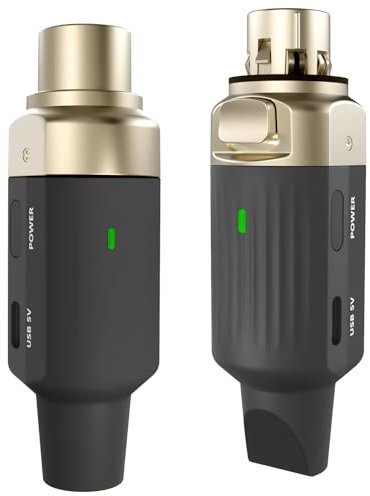 STRICH UHF XLR Wireless Microphone Transmitter Receiver, 7 Channel Micro System Set, Rechargeable Micr Adapter for Dynamic Microphones, Audio Mixer, PA System