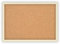 Clamaro 'Memo' Pinnwand Kork 40 x 30 mit Rahmen | Beige | Korkwand mit MDF-Holz Bilderrahmen und Metall Aufhängern (Qerformat & Hochformat) | Inkl. 10 Reißzwecken