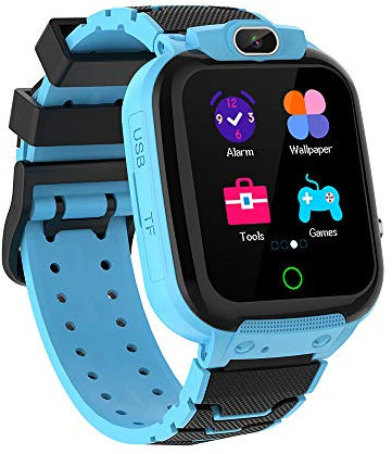 Puhiuyoi Smartwatch Kinder, Kinder Smartwatch Telefon für Jungen Mädchen mit 16 Spiele Musik-Player Wecker Kamera Video, Kinderuhr Spielzeug für 3-12
