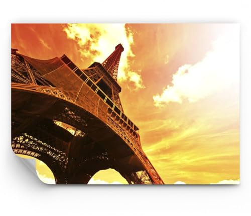 ARTTOR Papier Peint Panoramique Standard - Tour Eiffel Paris Ville Construction - 100x70 cm - Revêtement mural décoration Moderne Décoration Wallpaper Muraux Photo Salon Chambre - WF1AA100x70-0501