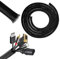 Cable Tidy Sleeve, Cable Organizer, Braided Wire Sleeve, Cord Protector Wire Loom Tubing, 10ft - 1/2 inch Cable Cover Protector Cord Organizer for TV, Computer, Home Theater, Car (black)
