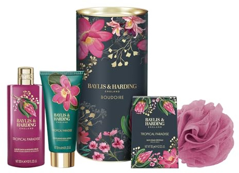 Baylis & Harding Boudoire Luxury Drum Gift Set 1 Pack | Tropical Paradise, Vegan Friendly