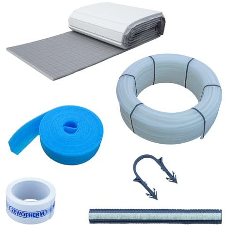 ZEWO Tackersystem Multidämmrolle Set: 20-2 mm, 10 qm, Isolierstärke: 20-2 mm, Fläche: 10 qm, Verlegeabstand: 10 cm