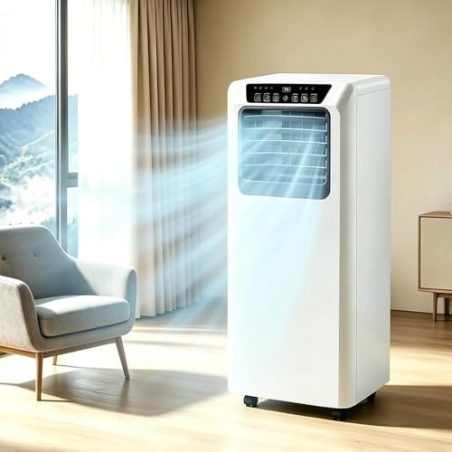Portable Air Conditioning Unit 7000/9000 BTU,3-in-1 Cooling 7000BTU | Dehumidifier & Fan,Energy Class A,Quiet 42dB Operation,Digital Display,24h Timer,Window Kit, Covers Up to 25㎡/270 sq.ft