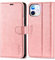 TUCCH PU Leather Case for iPhone 12 Pro/iPhone 12 (6.1), Magnetic Shockproof Wallet Viewing Stand Book Flip Cover[Protective TPU][RFID Blocking]Card Holder Compatible with iPhone 12 Pro/12, Rose Gold