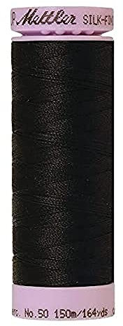 Amann A9105-4000 Stickgarn, Cotton, 4000 Schwarz, 150 m, meter