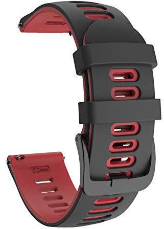 ISABAKE Bracelet montre silicone souple 22mm pour Garmin Vivoactive 4 /Venu 3/ Venu 2/Forerunner 255/Forerunner 265 Music/Gear S3 Classic/Galaxy Watch 46mm