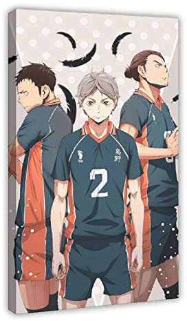 Anime-Poster Haikyuu 34 Leinwand Poster Schlafzimmer Dekor Sport Landschaft Büro Zimmer Dekor Geschenk 60 × 90 cm Rahmen style1