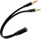 Kesilian 3,5 mm Y Splitter 2 Jack mâle 1 Femelle Micro Casque Audio Adaptateur Câble