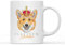 SmartyPants Queen's Platinum Jubilee 2022 Corgi Dog Mug Tea Coffee Cup - Queen Elizabeth Her Majesty 70 Years Anniversary Commemorative Souvenir Royal Celebration Gift Present (White Prime)