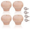 Lot de 4 Pieds de Meubles en Bois Massif, Pattes de Armoire Rond, Remplacement Rehausseur de Bille en Bois de Lotus, pour Fauteuil Commode Canapé Table Basse (4cm/1.57in,Log Color)