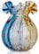 DOVDOV Vase en verre soufflé - Large ouverture - Vase d'art moderne en verre pour salon, cuisine, mariage, table à manger, bureau, table centrale