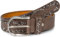 styleBREAKER Nietengürtel mit mehrfarbigen kleinen Nieten, Gürtel Kunstleder Einfarbig, kürzbar, Hüftgürtel Unisex 03010071, Farbe:Taupe, Größe:90cm