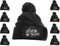 Dog Mom | Hundeliebhaber Pudelmütze | Bommelmütze | Strickmütze für Damen Hundebesitzer (Schwarz)