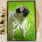Elbeffekt Mops Geschenke Holzbild - Foto Geschenk - personalisierbar zum Hinstellen/Aufhängen optional beleuchtet Mops Artikel, Mops Deko, Hundehalter, Hundespielzeug - personalisierte Geschenke