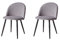 GrandCA HOME Lot de 2 Chaises de Salle à Manger en Velours, Chaises de Cuisine avec Coussin de Siège en Velours Doux, Chaises de Salle à Manger Latérales Rembourrées pour Salon, Gris