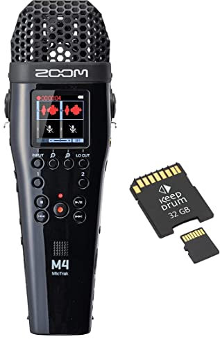 Zoom M4 MicTrak 4-Kanal Audio Recorder + keepdrum Speicherkarte 32 GB