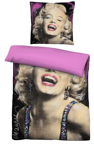 Traumhaft schlafen - Castell - Markenbettwäsche SID Maurer Mikrofaser Bettwäsche 0561802 Marilyn Monroe PINK