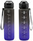 EYQ 1 L Trinkflasche, 1 Litre Sport Wasserflasche, Leck-proof Sportflasche, Tritan BPA-frei, 1L Motivation Wasserflasche mit Zeitmarkierung, Sport Getränke Flasche für Fitness, Schule, Outdoor Sport