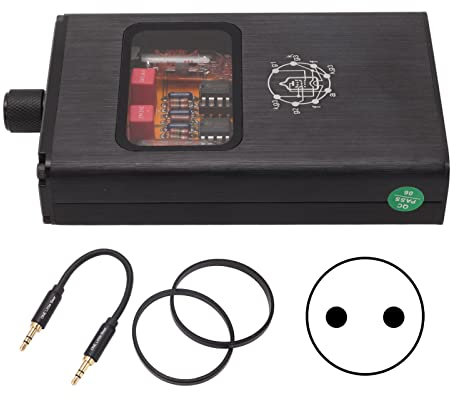 Amplificador de auriculares Gearwell, amplificador estéreo de tubo de vacío, recargable con interfaces de 2.5 mm y 3.5 mm
