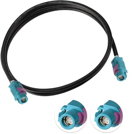 Eightwood HSD LVDS Kabel HSD-Z-Buchse Kabel 100cm HSD 535 4-Core Koaxialkabel für BMW F30 F31 F10 F11 F25 F15 Audi VW Mercedes Citroen Peugeot Video Audio Rear View Backup Camera Retrofit Navigation
