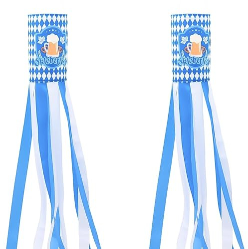Ausi 2 Stück Oktoberfest-Windsack, 100 cm Windsack zum Aufhängen, Windsäcke für Fahnenmast, Windsäcke für Zuhause, Außenbereich, Hof, Garten, Balkon, Veranda, Terrasse