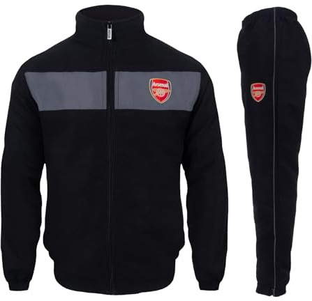 Arsenal FC Official Football Gift Boys Tracksuit Set Black 6-7 Years