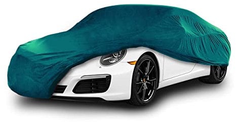 Cosmos - Indoor Car Cover compatible with main Compact Saloon models, Elastic, Breathable and Dustproof Fabric, Soft Lining, Snug Fit, Green