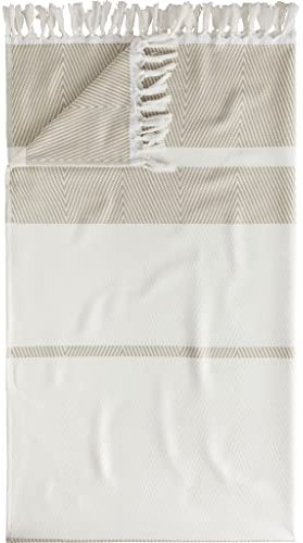Egeria Saunatuch Pestemal l Weiß Sand l Wellness-Handtuch 100x180cm l Hamam