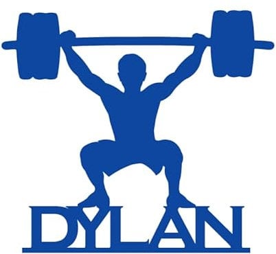 Personalised Male Weightlifter Card Cake Topper, Birthday, Celebration, Decoration, Weights, Gym, Exercise, Fitness