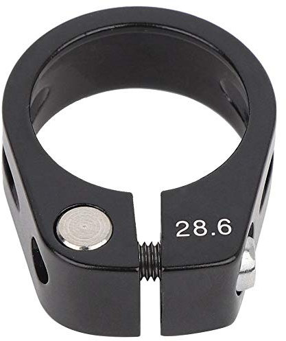 collier de selle,Collier de serrage replacement pour yclette, Type de boulon en alliage d'aluminium de 28,6mm(noir)