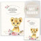 OLGS U-Heft und Impfpass Hülle 3-teilig Wildnis Safari Tiere | Untersuchungsheft- und Impfpasshüllen, Babygeschenk personalisierbar mit Namen (Uhefthülle, Impfpasshülle personalisiert, Löwe)