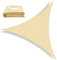 OKAWADACH Voile d'ombrage Triangle 2x2x2m Jaune Sable Voile de Soleil Imperméable Une Protection des Rayons UV à 95% pour Extérieur Terrasse Jardin Camping Fête Piscine avec Cordes