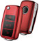 OATSBASF Autoschlüssel Hülle VW, VW Golf Schlüsselbox,Schlüsselhülle Cover für vw Polo Passat Skoda Seat 3-Tasten(Rot-Streifen)