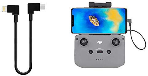 LINGHUANG 30 cm Data Cable OTG Type-C to iOS Data Cord with Double-Design 90 Degree for DJI AIR 3 / Mavic 3 / Mavic Air 2 Remote Control